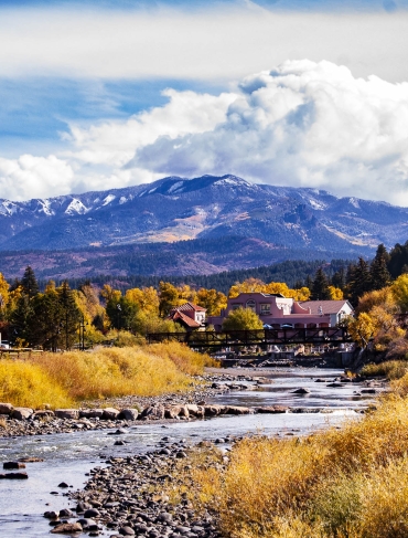 Picturesque view of the mountain by the water
